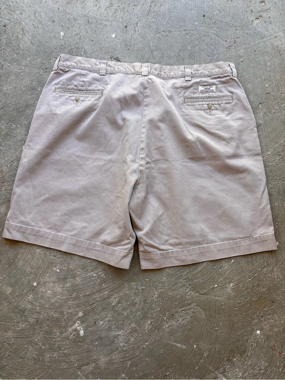 Vintage 90s RL Ralph Lauren POLO Chino Shorts Twill Men’s Size 40 Made In Mexico